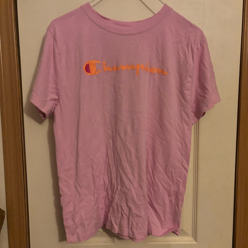 Champion Pink Women’s Casual T-Shirt - MEDIUM - Slightly Used